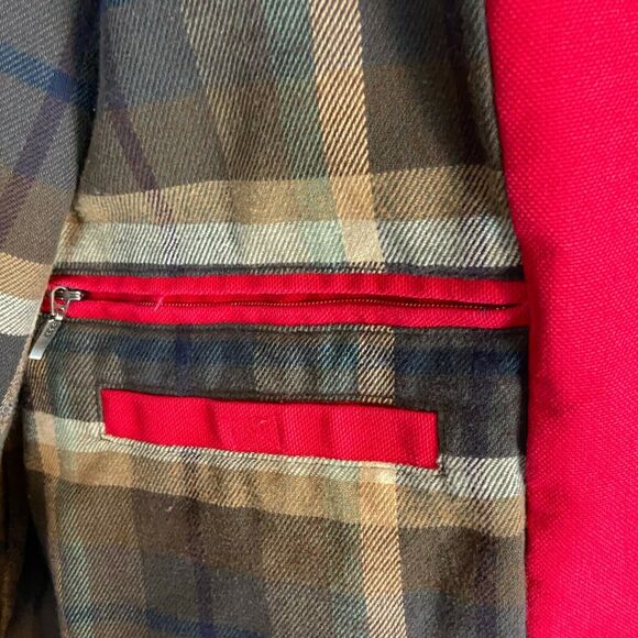 Lands End Vintage Women's Red Cotton Casual Utility Barn Jacket Size Medium - Picture 7 of 16